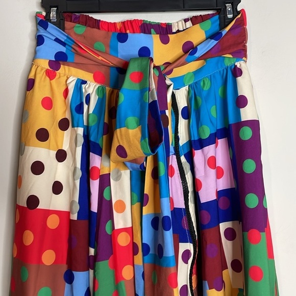 TOV Los Angeles | Women’s Colorful Tie Waist Front Zip Maxi Skirt Size 40 US 6-8 - Picture 2 of 8
